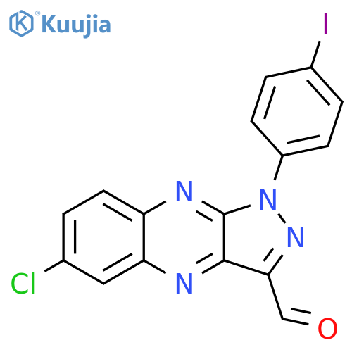 1H-Pyrazolo[3,4-b]quinoxaline-3-carboxaldehyde,6-chloro-1-(4-iodophenyl)- structure