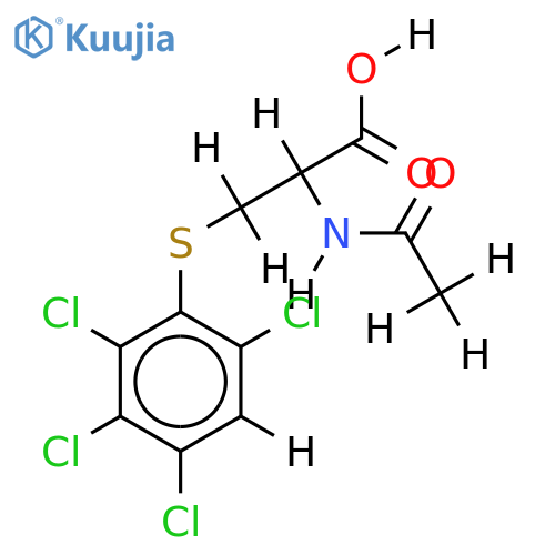 N-Acetyl-S-(2,3,4,6-tetrachlor-phenyl)-L-cystein structure