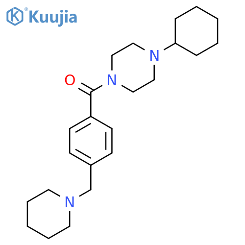 PIPERAZINE, 1-CYCLOHEXYL-4-[4-(1-PIPERIDINYLMETHYL)BENZOYL]- structure