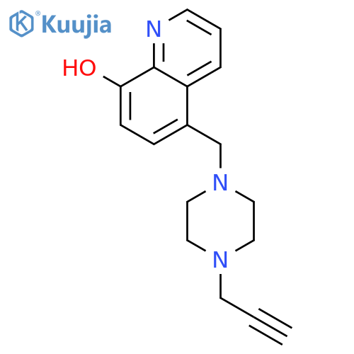 8-Quinolinol, 5-[[4-(2-propynyl)-1-piperazinyl]methyl]- structure