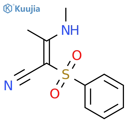2-Butenenitrile, 3-(methylamino)-2-(phenylsulfonyl)- structure