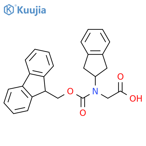 2-(2,3-dihydro-1H-inden-2-yl)({(9H-fluoren-9-yl)methoxycarbonyl})aminoacetic acid structure