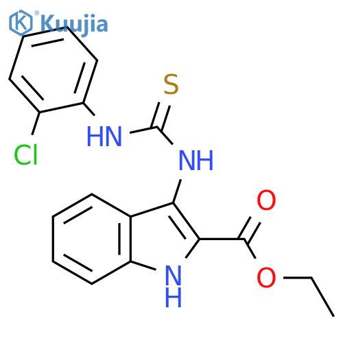 ethyl 3-{(2-chlorophenyl)carbamothioylamino}-1H-indole-2-carboxylate structure