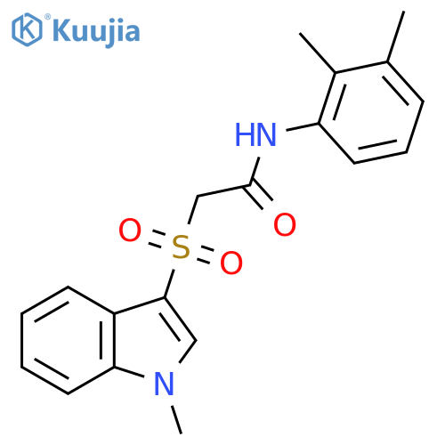 N-(2,3-dimethylphenyl)-2-(1-methyl-1H-indol-3-yl)sulfonylacetamide structure
