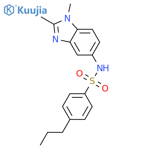 Benzenesulfonamide, N-(1,2-dimethyl-1H-benzimidazol-5-yl)-4-propyl- structure