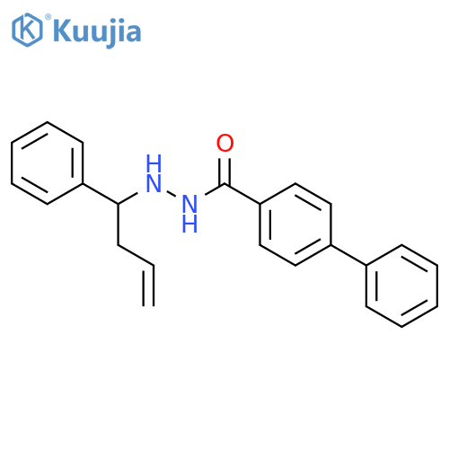 [1,1'-BIPHENYL]-4-CARBOXYLIC ACID, 2-(1-PHENYL-3-BUTENYL)HYDRAZIDE structure