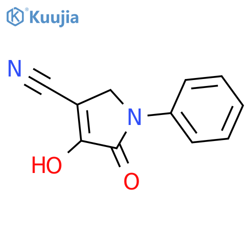1H-PYRROLE-3-CARBONITRILE, 2,5-DIHYDRO-4-HYDROXY-5-OXO-1-PHENYL- structure