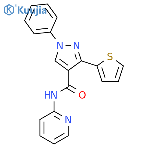 1H-Pyrazole-4-carboxamide, 1-phenyl-N-2-pyridinyl-3-(2-thienyl)- structure