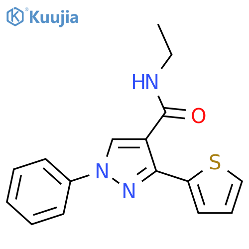 1H-Pyrazole-4-carboxamide, N-ethyl-1-phenyl-3-(2-thienyl)- structure