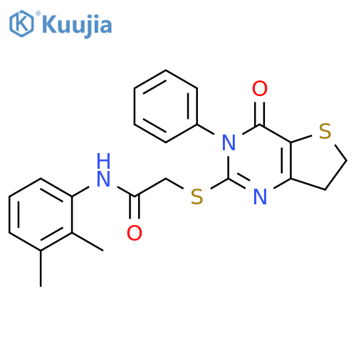 N-(2,3-dimethylphenyl)-2-({4-oxo-3-phenyl-3H,4H,6H,7H-thieno3,2-dpyrimidin-2-yl}sulfanyl)acetamide structure