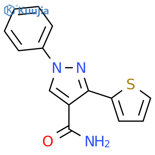1H-PYRAZOLE-4-CARBOXAMIDE, 1-PHENYL-3-(2-THIENYL)- structure