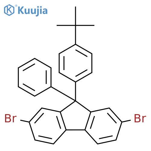 9H-FLUORENE, 2,7-DIBROMO-9-[4-(1,1-DIMETHYLETHYL)PHENYL]-9-PHENYL- structure