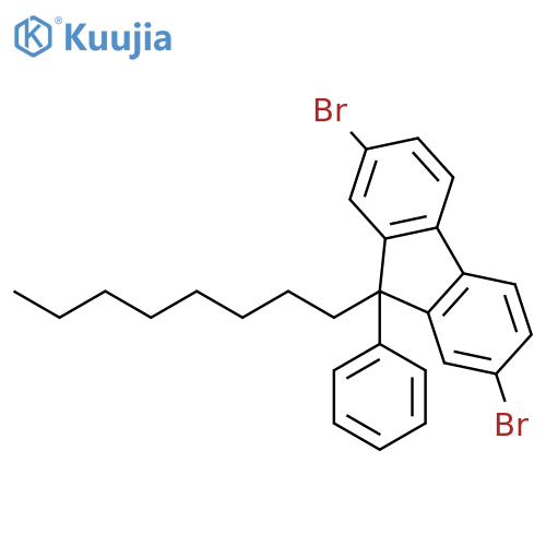 9H-FLUORENE, 2,7-DIBROMO-9-OCTYL-9-PHENYL- structure