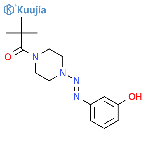 Piperazine, 1-(2,2-dimethyl-1-oxopropyl)-4-[(3-hydroxyphenyl)azo]- structure