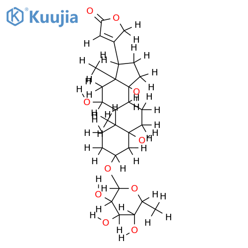 5,11alpha,14-Trihydroxy-3beta-alpha-L-rhamnopyranosyloxy-5beta,14beta-card-20(22)-enolid structure
