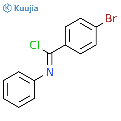Benzenecarboximidoyl chloride, 4-bromo-N-phenyl- structure