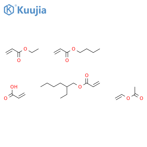 2-Propenoic acid, polymer with butyl 2-propenoate, ethenyl acetate,2-ethylhexyl 2-propenoate and ethyl 2-propenoate structure