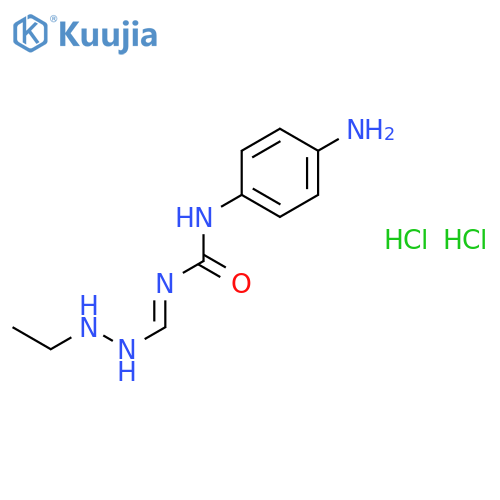 1-(4-aminophenyl)-3-[(E)-(2-ethylhydrazinyl)methylidene]urea dihydrochloride structure