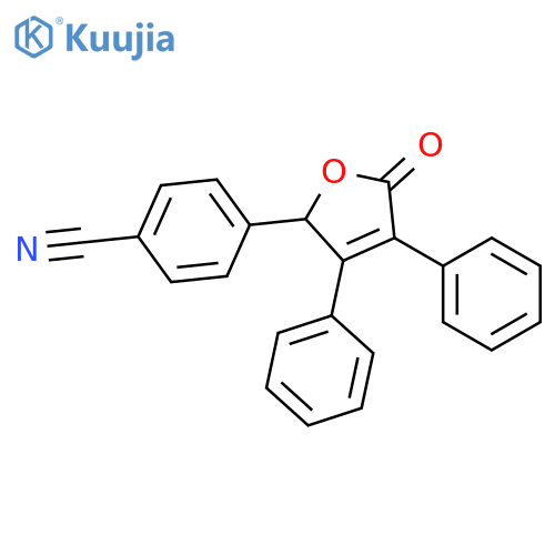 Benzonitrile, 4-(2,5-dihydro-5-oxo-3,4-diphenyl-2-furanyl)- structure