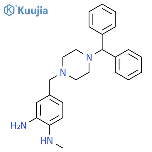 1,2-Benzenediamine,4-[[4-(diphenylmethyl)-1-piperazinyl]methyl]-N1-methyl- structure