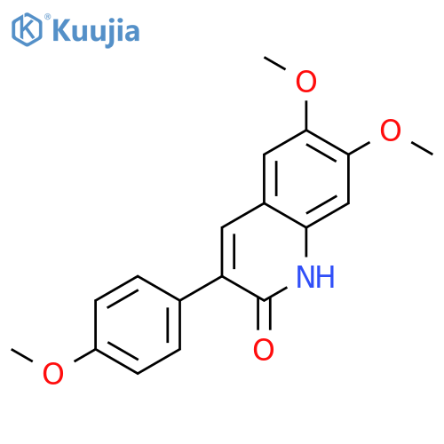 2(1H)-Quinolinone, 6,7-dimethoxy-3-(4-methoxyphenyl)- structure