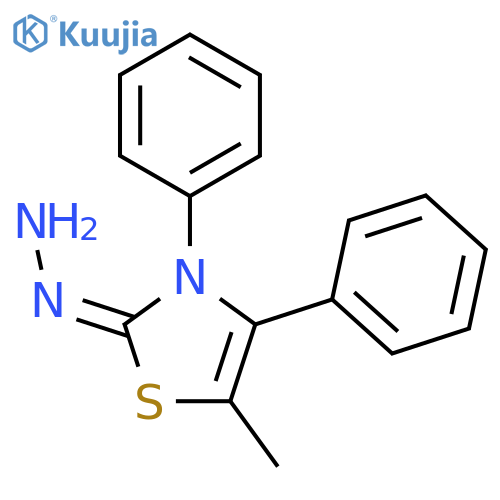 2(3H)-Thiazolone, 5-methyl-3,4-diphenyl-, hydrazone structure