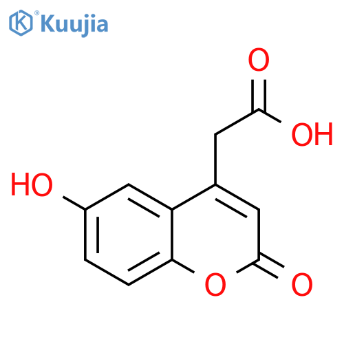 2-(6-Hydroxy-2-oxo-2H-chromen-4-yl)acetic acid structure