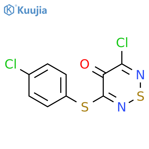 4H-1,2,6-THIADIAZIN-4-ONE, 3-CHLORO-5-[(4-CHLOROPHENYL)THIO]- structure