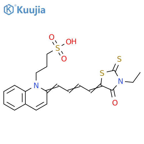 1(2H)-Quinolinepropanesulfonic acid, 2-[4-(3-ethyl-4-oxo-2-thioxo-5-thiazolidinylidene)-2-buten-1-ylidene]- structure