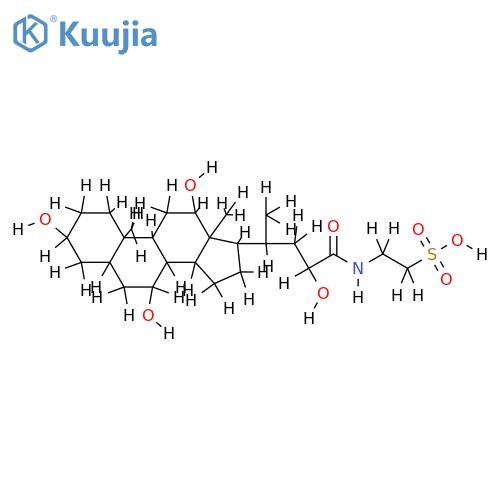 2-(3alpha.7alpha.12alpha.23xi-Tetrahydroxy-5beta-cholanoyl-(24)-amino)-aethan-sulfonsaeure-(1) structure