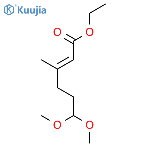 2-HEXENOIC ACID, 6,6-DIMETHOXY-3-METHYL-, ETHYL ESTER, (E)- structure