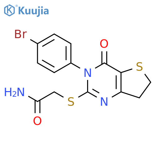 2-{3-(4-bromophenyl)-4-oxo-3H,4H,6H,7H-thieno3,2-dpyrimidin-2-ylsulfanyl}acetamide structure