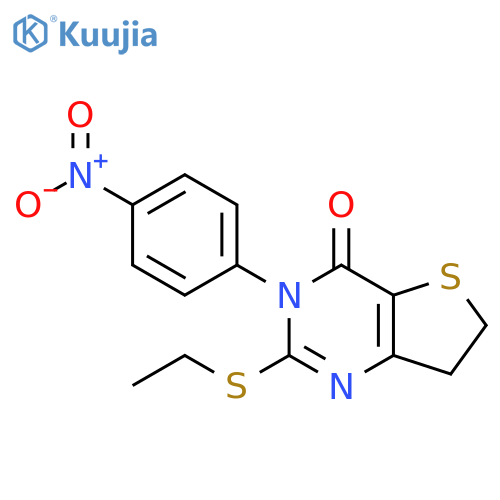 2-(ethylsulfanyl)-3-(4-nitrophenyl)-3H,4H,6H,7H-thieno3,2-dpyrimidin-4-one structure