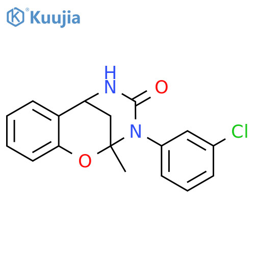 10-(3-chlorophenyl)-9-methyl-8-oxa-10,12-diazatricyclo7.3.1.0^{2,7}trideca-2,4,6-trien-11-one structure