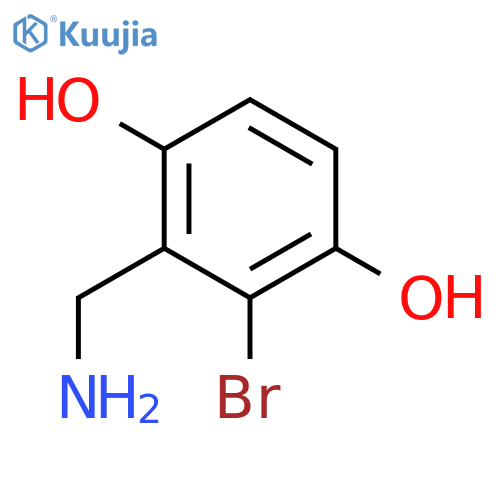 1,4-Benzenediol, 2-(aminomethyl)-3-bromo- (9CI) structure