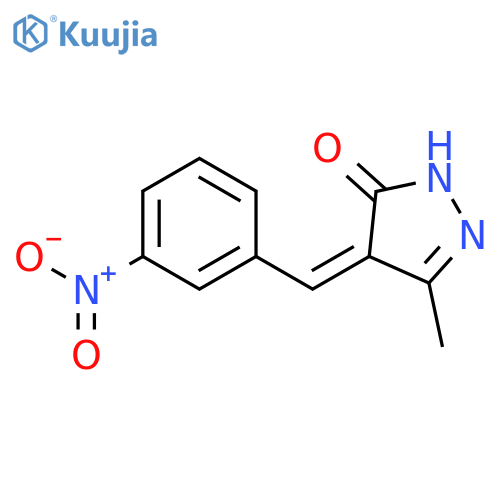3H-Pyrazol-3-one, 2,4-dihydro-5-methyl-4-[(3-nitrophenyl)methylene]- structure