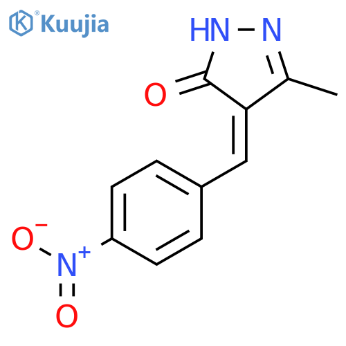 3H-PYRAZOL-3-ONE, 2,4-DIHYDRO-5-METHYL-4-[(4-NITROPHENYL)METHYLENE]- structure