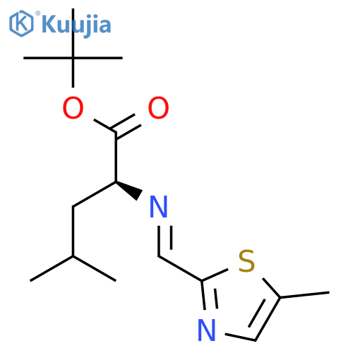 Leucine, N-[(5-methyl-2-thiazolyl)methylene]-, 1,1-dimethylethyl ester structure