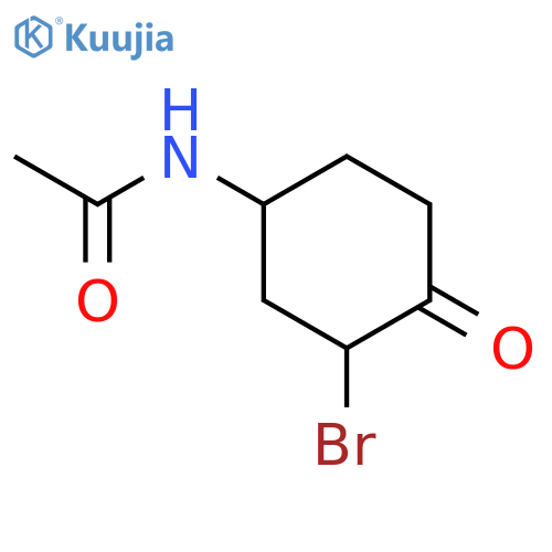 2-bromo-4-acetamidocyclohexanone structure