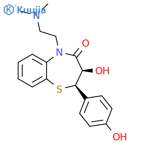 1,5-Benzothiazepin-4(5H)-one,5-[2-(dimethylamino)ethyl]-2,3-dihydro-3-hydroxy-2-(4-hydroxyphenyl)-,cis- structure