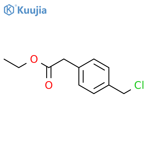 Benzeneacetic acid, 4-(chloromethyl)-, ethyl ester structure