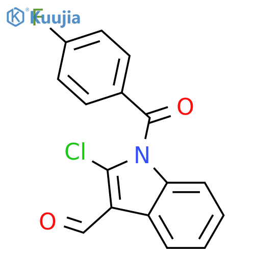2-chloro-1-(4-fluorobenzoyl)indole-3-carbaldehyde structure