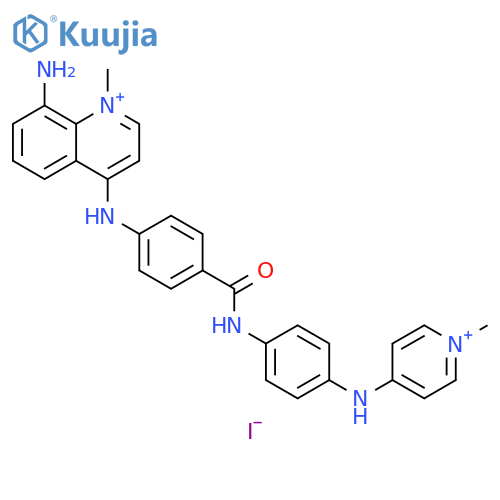 8-amino-1-methyl-4-{[4-({4-[(1-methylpyridinium-4-yl)amino]phenyl}carbamoyl)phenyl]amino}quinolinium diiodide structure