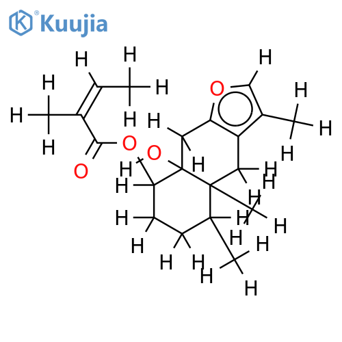 1-Tigloyl-(1alpha,10beta)-Furanoeremophilane-1,10-diol structure