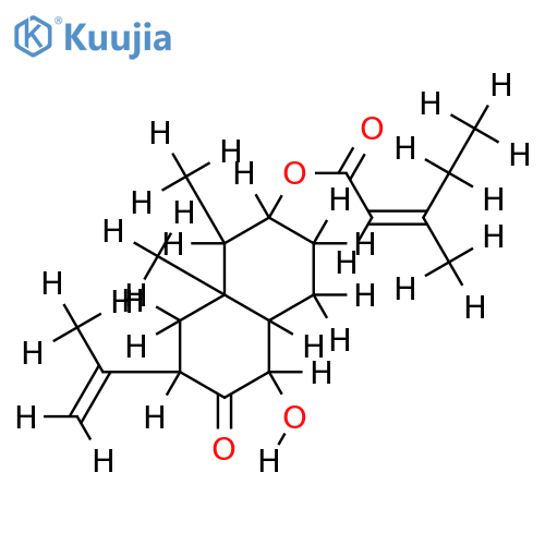 3alpha(3-Methylpent-2c-enoyloxy)-9alpha-hydroxy-eremophil-8-on-11(12)en structure