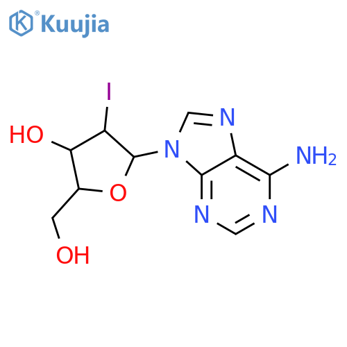 (2r,3r,4r,5r)-5-(6-aminopurin-9-yl)-2-(hydroxymethyl)-4-iodooxolan-3-ol structure