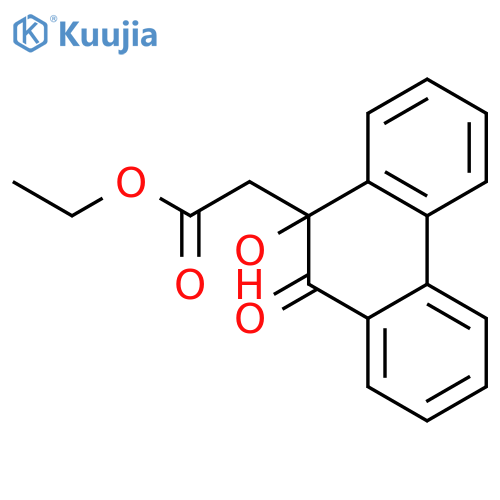 9-Phenanthreneacetic acid, 9,10-dihydro-9-hydroxy-10-oxo-, ethyl ester structure