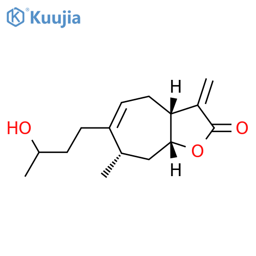 2H-Cyclohepta[b]furan-2-one,3,3a,4,7,8,8a-hexahydro-6-(3-hydroxybutyl)-7-methyl-3-methylene- structure