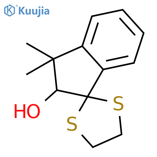 Spiro[1,3-dithiolane-2,1'-[1H]inden]-2'-ol, 2',3'-dihydro-3',3'-dimethyl- structure