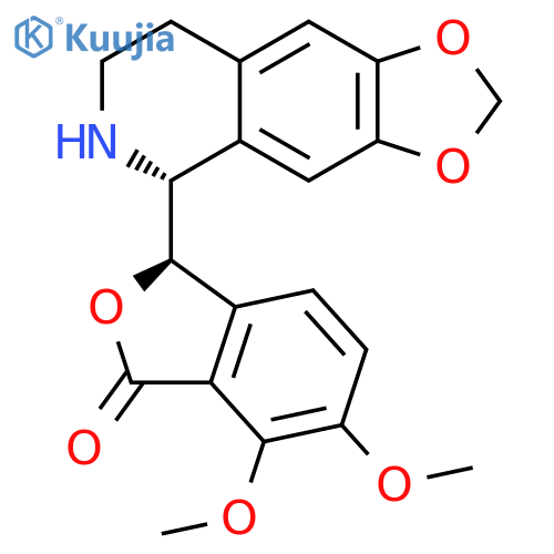 1(3H)-Isobenzofuranone, 6,7-dimethoxy-3-[(5R)-5,6,7,8-tetrahydro-1,3-dioxolo[4,5-g]isoquinolin-5-yl]-, (3R)- structure